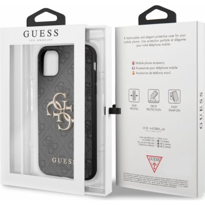 Pouzdro Guess PU 4G Metal Logo iPhone 11 šedé – Zboží Mobilmania