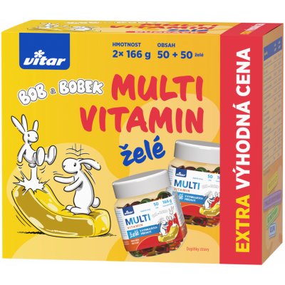 Vitar Multivitamin Bob a Bobek želé 2 x 50 bonbónů – Hledejceny.cz