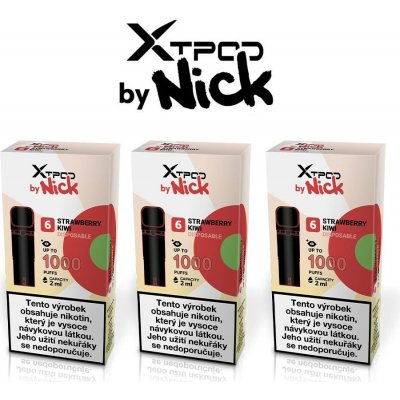 X TPOD by Nick Strawberry Kiwi 20 mg 3 ks – Hledejceny.cz