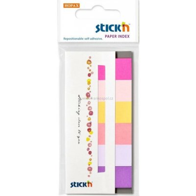 Samolepicí papírové záložky Stick'n by Hopax, 45 x 15 mm, 6 x 30 lístků, jarní mix – Hledejceny.cz