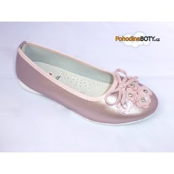 Peddy dětské luxusní balerínky P2-518-15-16 růžové