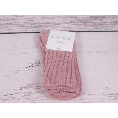CNB Berlin Teplé ponožky DE 37716 hebké žinylkové růžové