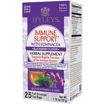Hyleys Immune support with echinacea herbal supplement blackberry 25 sáčků
