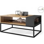 Casarredo LYNX 100 x 60 cm dub artisan a šedý antracit / kov černý mat