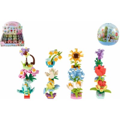 Teddies Stavebnice MINI KVĚTINA 6 cm v kouli – Zboží Mobilmania