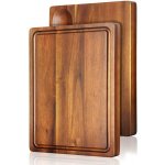 Dellinger Akáciové kuchyňské prkénko 410x310x38 mm, frézované – Sleviste.cz