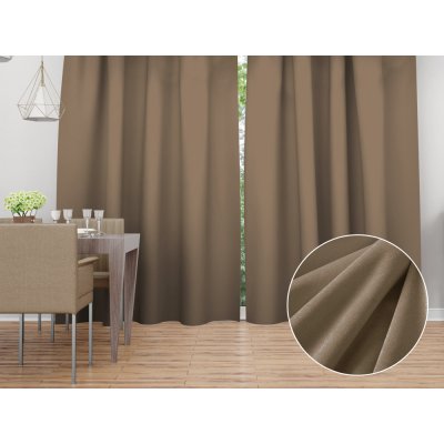 Biante Sametový závěs Velvet Premium SVP-034 Kávově hnědý - šířka 135 cm 135x230 cm – Zboží Mobilmania