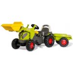 Rolly Toys Šlapací traktor Claas s čelním nakladačem a přívěsem – Sleviste.cz