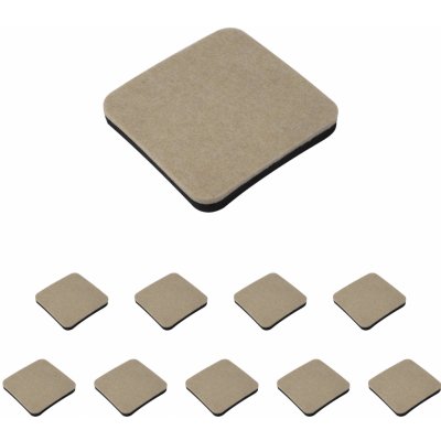 Walteco Filcová podložka s protiskluznou stranou 89x89mm, pro masivní nábytek a těžší předměty Množství: 10 ks , 85211BP2 – Sleviste.cz