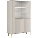 Nábytek Bogart Vesper 103 cm čtyřdveřová kašmír / zlaté nohy – Hledejceny.cz