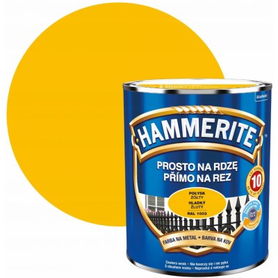 Akzo Nobel Hammerite Přímo na rez hladký 0,7L žlutá – Sleviste.cz