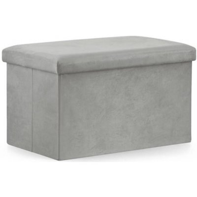 TEXTILOMANIE Skládací taburet FURELA VELVET XL 60 × 38 × 38 cm, šedý – Zboží Dáma