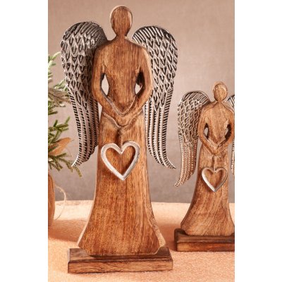 Paramit KRONOS Dřevěný anděl 42 cm mangovníkové dřevo – Hledejceny.cz