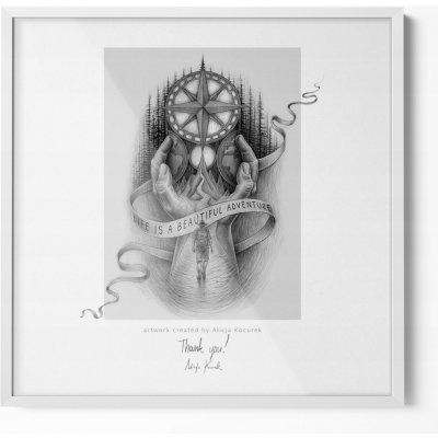 Bílý čtvercový rámeček 50x50 cm – elegantní rámeček na fotografie a plakáty – Sleviste.cz