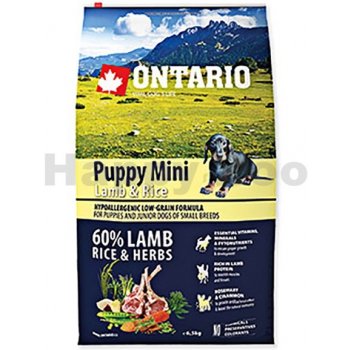 Ontario Puppy Mini Lamb & Rice 6,5 kg