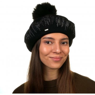 Willi Hats Heaven zimní černý baret ozdobený Willi Perlesa – Hledejceny.cz