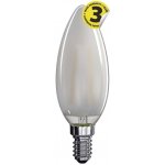 Emos LED žárovka Filament Candle matná A++ 4W E14 teplá bílá – Zboží Mobilmania
