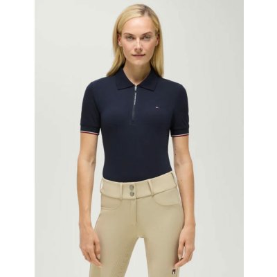 Tommy Hilfiger Tričko Equestrian Anaheim Polo dámské desert sky – Hledejceny.cz