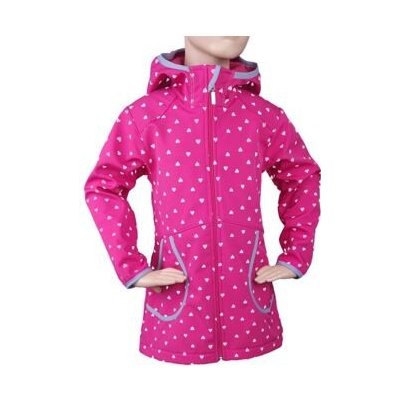 Softshellový kabát s reflexními srdíčky 0105 růžový – Sleviste.cz