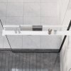 Koupelnový nábytek zahrada-XL Police na stěnu průchozí sprchy bílá 80 cm hliník