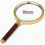 Pronett Čtenářská lupa zlatá 90 mm, zvětšení 3x – Zboží Živě