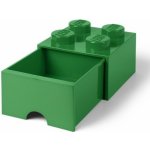 LEGO® Úložný box 250 x 252 x 181 s šuplíkem tmavě zelená – Zboží Dáma