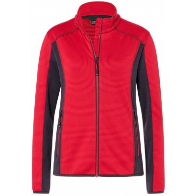 James Nicholson JN783 dámská fleecová mikina RED/CARBON – Zboží Dáma