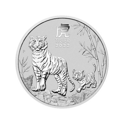 Lunární série III. stříbrná mince Year of the Tiger Rok tygra 2022 2 oz