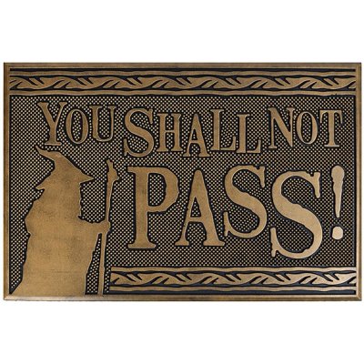 CurePink Gumová The Lord Of The Rings Pán prstenů You Shall Not Pass (60 x 40 cm) hnědá [GP85483] – Zboží Dáma