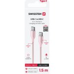 Swissten 71528205 USB-C / USB-C, 1,5m, růžový – Zboží Živě