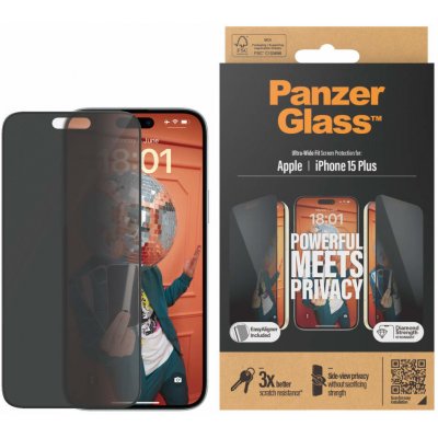 PanzerGlass Privacy Apple iPhone 15 Pro s instalačním rámečkem P2810 – Zbozi.Blesk.cz