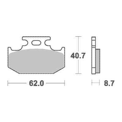 Brzdové destičky SBS zadní YAMAHA MT 125 (ABS) rok 20-24 | Zboží Auto