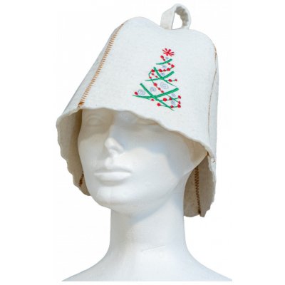 Evei Klobouk s vánoční výšivkou bílý – Zboží Dáma