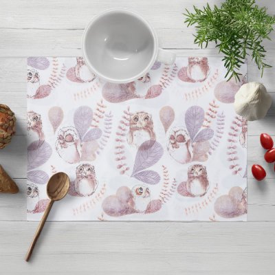 Biante Dětské bavlna prostírání Sandra SA-284 Hnědé sovy 30x40cm – Hledejceny.cz