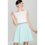 Lenitif šaty s mint sukní K083 bílá – Zboží Mobilmania