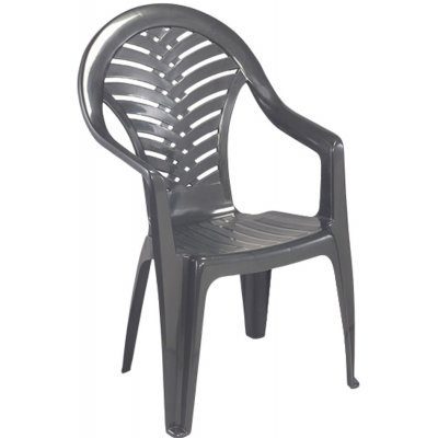 Bibl plastové křeslo OCEAN antracit 65001 – Zboží Mobilmania