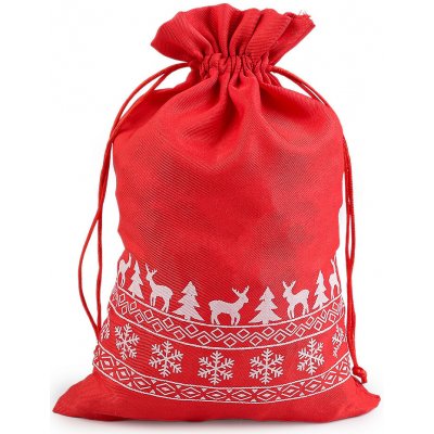 Prima-obchod Vánoční dárkový pytlík 20x30 cm, barva 1 červená – Hledejceny.cz