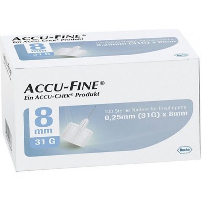 Accu - Fine jehly do inzulínového pera 31 G x8 mm 100 ks – Zboží Mobilmania