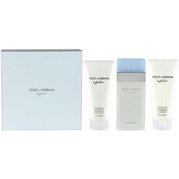 Dolce & Gabbana Light Blue Woman EDT 100 ml + tělové mléko 100 ml + EDT 7,4 ml dárková sada