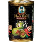 Franz Josef Kaiser zelené olivy plněné pálivou paprikovou pastou 314 ml – Zboží Dáma