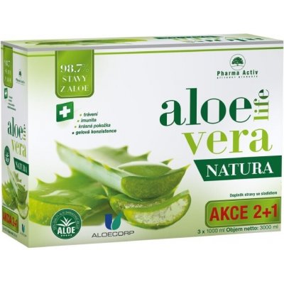 AloeVeraLife NATURA 3x 1000 ml + LIPO vitamin C 15 sáčků