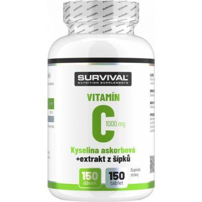 Survival Vitamín C 1000 mg + extrakt z šípků 150 tablet – Hledejceny.cz