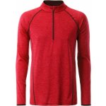 James Nicholson pánské sportovní triko s dlouhým rukávem Sportsshirt Longsleeve červený melír Titan – Hledejceny.cz
