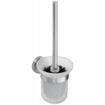 Bemeta Neo stainless WC štětka miska sklo černý kartáč 104113019 broušená nerez – Zboží Dáma