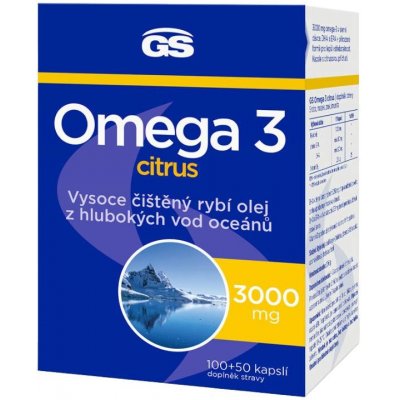 GS Omega 3 Citrus 150 kapslí