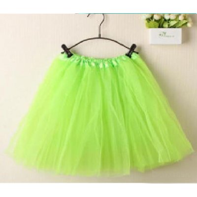 SISI 60259 Tutu sukně pro 3 vrstvá UNI délka 30 cm zelená