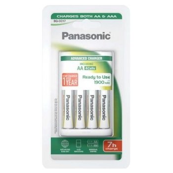 Panasonic Eneloop Charger BQ-CC55 + 4 x R6/AA Eneloop PRO 2500mAh BK-3HCDE K-KJ55HCD40E