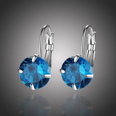 Sisi Jewelry Swarovski Elements Megan Topaz E1889 Světle modrá