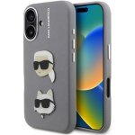 Karl Lagerfeld Grained PU K&CH Heads pro iPhone 16 Grey – Zboží Živě