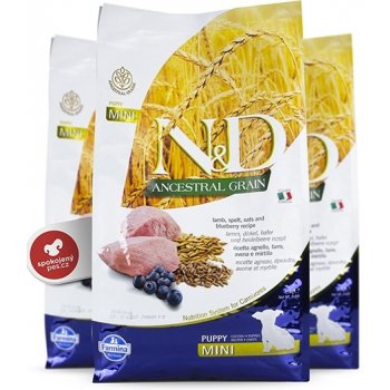 N&D Ancestral Grain Puppy Mini Lamb & Blueberry 0,8 kg